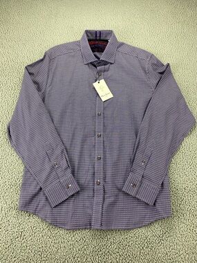 Robert Graham Robbie Long Sleeve Woven Button-Down Purple Shirt  NWT    Size: XL